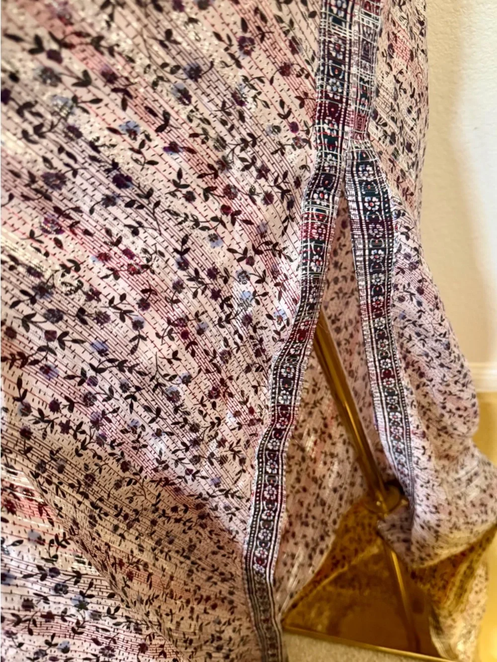 Free People Purple Satin Floral Maxi Slip Dress - Picture 3 of 8